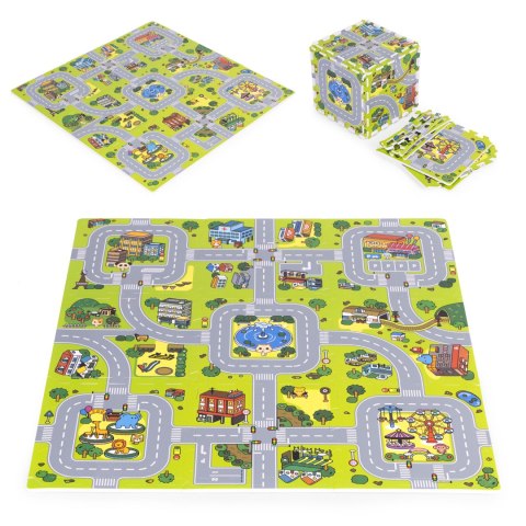 Duża mata piankowa EVA dla dzieci Miasto 90,5x90,5 cm 21 el. ECOTOYS ECOTOYS Duża mata piankowa EVA dla dzieci Miasto 90,5x90,5 cm 21 el. ECOTOYS ECOTOYS