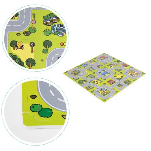 Duża mata piankowa EVA dla dzieci Miasto 90,5x90,5 cm 21 el. ECOTOYS ECOTOYS Duża mata piankowa EVA dla dzieci Miasto 90,5x90,5 cm 21 el. ECOTOYS ECOTOYS