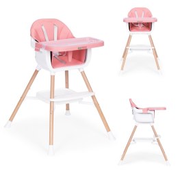 Fotelik krzesełko do karmienia dzieci 2w1 różowy ECOTOYS ECOTOYS