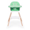 Fotelik krzesełko do karmienia dzieci 2w1 zielony ECOTOYS ECOTOYS