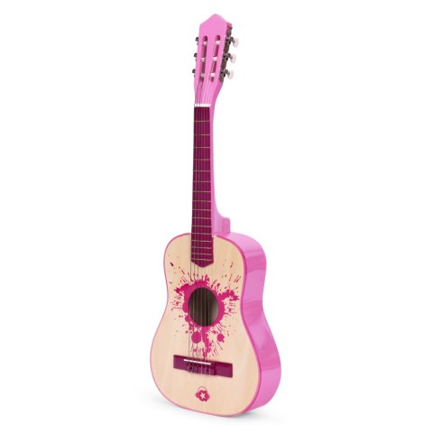 Gitara dla dzieci różowa duża - 34` drewniana 6 strun metalowe i nylonowe ECOTOYS ECOTOYS Gitara dla dzieci różowa duża - 34` drewniana 6 strun metalowe i nylonowe ECOTOYS ECOTOYS