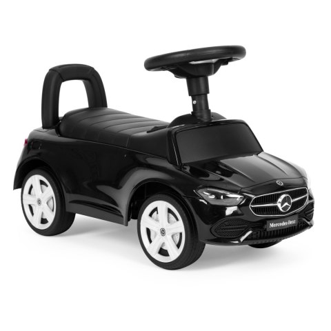 Jeździk autko Mercedes C CLASS interaktywna kierownica dźwięki czarny MULTISTORE Jeździk autko Mercedes C CLASS interaktywna kierownica dźwięki czarny MULTISTORE