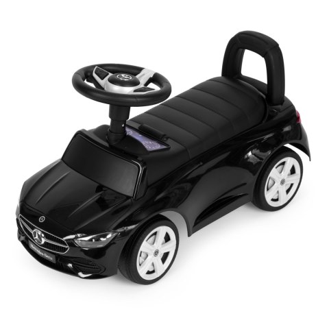 Jeździk autko Mercedes C CLASS interaktywna kierownica dźwięki czarny MULTISTORE Jeździk autko Mercedes C CLASS interaktywna kierownica dźwięki czarny MULTISTORE