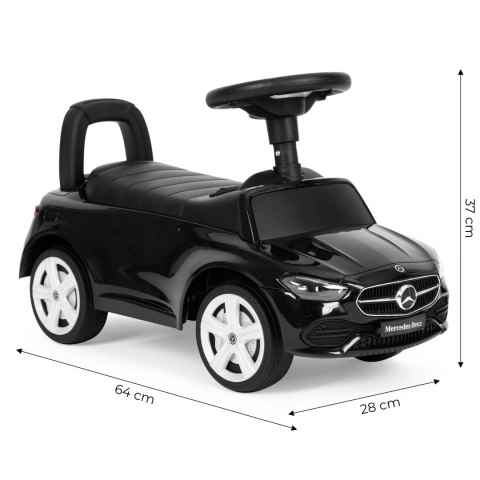 Jeździk autko Mercedes C CLASS interaktywna kierownica dźwięki czarny MULTISTORE Jeździk autko Mercedes C CLASS interaktywna kierownica dźwięki czarny MULTISTORE
