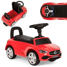 Jeździk autko Mercedes C CLASS interaktywna kierownica dźwięki czerwony MULTISTORE