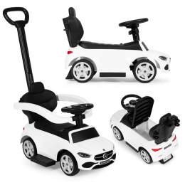 Jeździk pchacz autko Mercedes C CLASS interaktywna kierownica prowadnik biały MULTISTORE