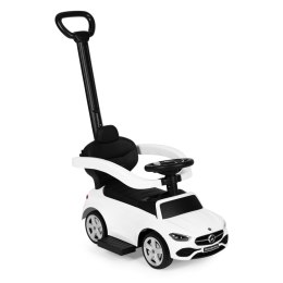 Jeździk pchacz autko Mercedes C CLASS interaktywna kierownica prowadnik biały MULTISTORE