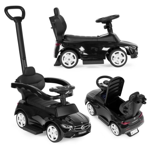 Jeździk pchacz autko Mercedes C CLASS interaktywna kierownica prowadnik czarny MULTISTORE Jeździk pchacz autko Mercedes C CLASS interaktywna kierownica prowadnik czarny MULTISTORE
