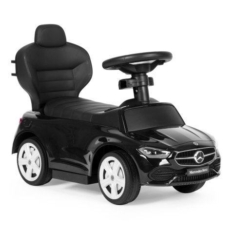 Jeździk pchacz autko Mercedes C CLASS interaktywna kierownica prowadnik czarny MULTISTORE Jeździk pchacz autko Mercedes C CLASS interaktywna kierownica prowadnik czarny MULTISTORE