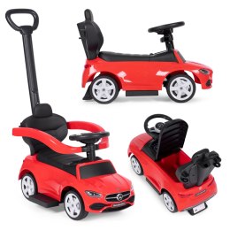 Jeździk pchacz autko Mercedes C CLASS interaktywna kierownica prowadnik czerwony MULTISTORE