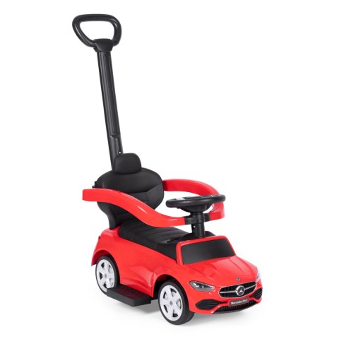 Jeździk pchacz autko Mercedes C CLASS interaktywna kierownica prowadnik czerwony MULTISTORE Jeździk pchacz autko Mercedes C CLASS interaktywna kierownica prowadnik czerwony MULTISTORE