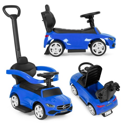 Jeździk pchacz autko Mercedes C CLASS interaktywna kierownica prowadnik niebieski MULTISTORE Jeździk pchacz autko Mercedes C CLASS interaktywna kierownica prowadnik niebieski MULTISTORE