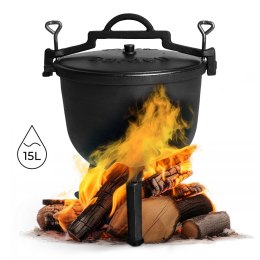 Kociołek żeliwny stojący 15L garnek myśliwski ognisko grill MultiGarden MultiGarden