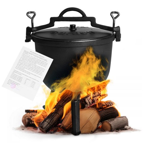 Kociołek żeliwny stojący 15L garnek myśliwski ognisko grill MultiGarden MultiGarden Kociołek żeliwny stojący 15L garnek myśliwski ognisko grill MultiGarden MultiGarden