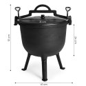 Kociołek żeliwny stojący 15L garnek myśliwski ognisko grill MultiGarden MultiGarden