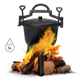 Kociołek żeliwny stojący 5L garnek myśliwski ognisko grill MultiGarden MultiGarden
