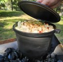 Kociołek żeliwny stojący 5L garnek myśliwski ognisko grill MultiGarden MultiGarden