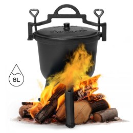 Kociołek żeliwny stojący 8L garnek myśliwski ognisko grill MultiGarden MultiGarden