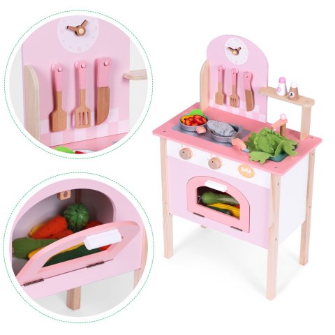 Kuchnia dla dzieci różowa z 8 akcesoriami piekarnik kran zlew ECOTOYS ECOTOYS Kuchnia dla dzieci różowa z 8 akcesoriami piekarnik kran zlew ECOTOYS ECOTOYS