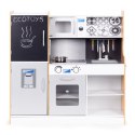 Kuchnia dla dzieci z dźwiękiem i LED tablica kredowa metalowe akcesoria MDF +3 lata ECOTOYS ECOTOYS