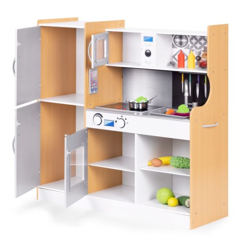 Kuchnia dla dzieci z dźwiękiem i LED tablica kredowa metalowe akcesoria MDF +3 lata ECOTOYS ECOTOYS Kuchnia dla dzieci z dźwiękiem i LED tablica kredowa metalowe akcesoria MDF +3 lata ECOTOYS ECOTOYS