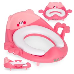 Nakładka na toaletę dla dzieci uchwyty miękka poduszka różowa ECOTOYS ECOTOYS