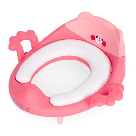 Nakładka na toaletę dla dzieci uchwyty miękka poduszka różowa ECOTOYS ECOTOYS Nakładka na toaletę dla dzieci uchwyty miękka poduszka różowa ECOTOYS ECOTOYS