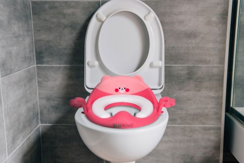 Nakładka na toaletę dla dzieci uchwyty miękka poduszka różowa ECOTOYS ECOTOYS Nakładka na toaletę dla dzieci uchwyty miękka poduszka różowa ECOTOYS ECOTOYS