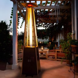 Ogrzewacz parasol gazowy grzejnik 13 kW szklany na ogród patio reduktor wąż pokrowiec MultiGarden MultiGarden