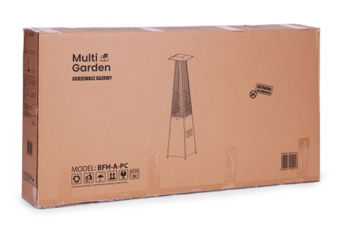 Ogrzewacz parasol gazowy grzejnik 13 kW szklany na ogród patio reduktor wąż pokrowiec MultiGarden MultiGarden Ogrzewacz parasol gazowy grzejnik 13 kW szklany na ogród patio reduktor wąż pokrowiec MultiGarden MultiGarden