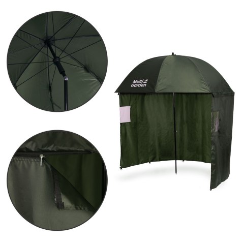 Parasol wędkarski z osłoną ściankami namiot wodoodporny regulacja wysokości MultiGarden MultiGarden Parasol wędkarski z osłoną ściankami namiot wodoodporny regulacja wysokości MultiGarden MultiGarden