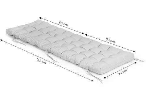 Poduszka na krzesło leżak ogrodowy szara 145 x 52 cm ModernHome ModernHome Poduszka na krzesło leżak ogrodowy szara 145 x 52 cm ModernHome ModernHome