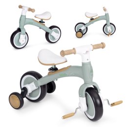 Rower rowerek biegowy z pedałami - treningowy kółka boczne 3w1 zielony ECOTOYS ECOTOYS