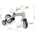 Rower rowerek biegowy z pedałami - treningowy kółka boczne 3w1 zielony ECOTOYS ECOTOYS
