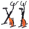 Rowerek treningowy rower stacjonanry fitness mechaniczny licznik komputer płynna regulacja - pomarańczowy ModernHome ModernHome