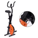 Rowerek treningowy rower stacjonanry fitness mechaniczny licznik komputer płynna regulacja - pomarańczowy ModernHome ModernHome