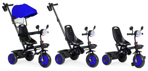 Rowerek trójkołowy dla dzieci spacerówka 3w1 obracane siedzisko daszek niebieski ECOTOYS ECOTOYS Rowerek trójkołowy dla dzieci spacerówka 3w1 obracane siedzisko daszek niebieski ECOTOYS ECOTOYS