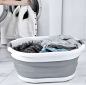 Składany kosz na pranie miska silikonowa biało-szara 20 L ModernHome ModernHome