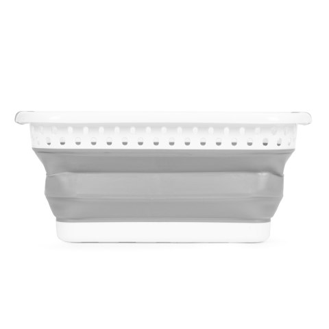 Składany kosz na pranie miska silikonowa biało-szara 20 L ModernHome ModernHome Składany kosz na pranie miska silikonowa biało-szara 20 L ModernHome ModernHome