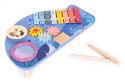Stolik z instrumentami stół muzyczny cymbałki talerz perkusyjny tarka motyw morski ECOTOYS ECOTOYS