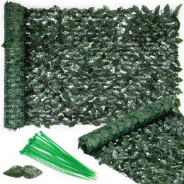 Sztuczny bluszcz żywopłot 300x100 cm zielona osłona na balkon maskująca MultiGarden