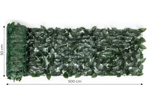 Sztuczny bluszcz żywopłot 500x50 cm zielona osłona na balkon maskująca MultiGarden Sztuczny bluszcz żywopłot 500x50 cm zielona osłona na balkon maskująca MultiGarden