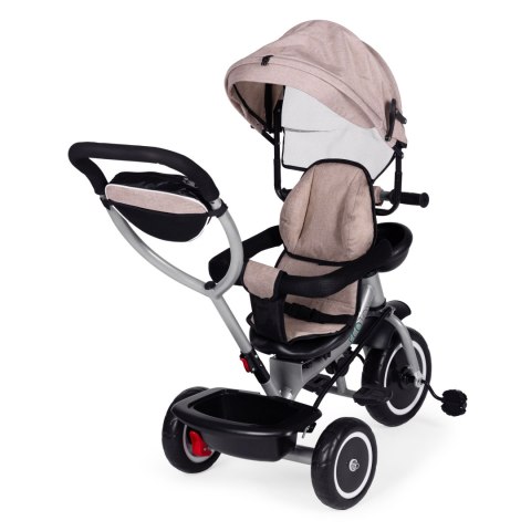 Trójkołowy rowerek spacerówka 2w1 obracane siedzisko składany daszek - beżowy ECOTOYS ECOTOYS Trójkołowy rowerek spacerówka 2w1 obracane siedzisko składany daszek - beżowy ECOTOYS ECOTOYS