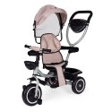 Trójkołowy rowerek spacerówka 2w1 obracane siedzisko składany daszek - beżowy ECOTOYS ECOTOYS