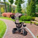 Trójkołowy rowerek spacerówka 2w1 obracane siedzisko składany daszek - beżowy ECOTOYS ECOTOYS