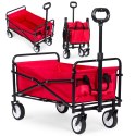 Wózek plażowy transportowy ogrodowy składany czerwony 48x90 cm MultiGarden MultiGarden
