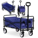 Wózek plażowy transportowy ogrodowy składany niebieski 48x90 cm MultiGarden MultiGarden