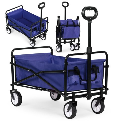 Wózek plażowy transportowy ogrodowy składany niebieski 48x90 cm MultiGarden MultiGarden Wózek plażowy transportowy ogrodowy składany niebieski 48x90 cm MultiGarden MultiGarden