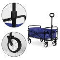 Wózek plażowy transportowy ogrodowy składany niebieski 48x90 cm MultiGarden MultiGarden