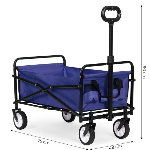 Wózek plażowy transportowy ogrodowy składany niebieski 48x90 cm MultiGarden MultiGarden Wózek plażowy transportowy ogrodowy składany niebieski 48x90 cm MultiGarden MultiGarden